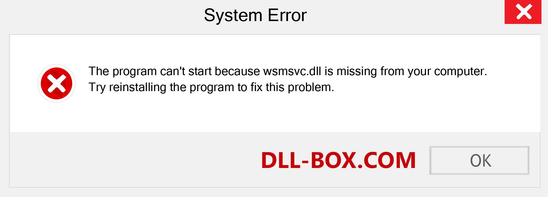  wsmsvc.dll file is missing?. Download for Windows 7, 8, 10 - Fix  wsmsvc dll Missing Error on Windows, photos, images